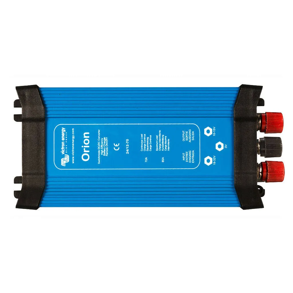 Convertisseur DC-DC 24V 12V 70A Orion avec bornier de raccordement