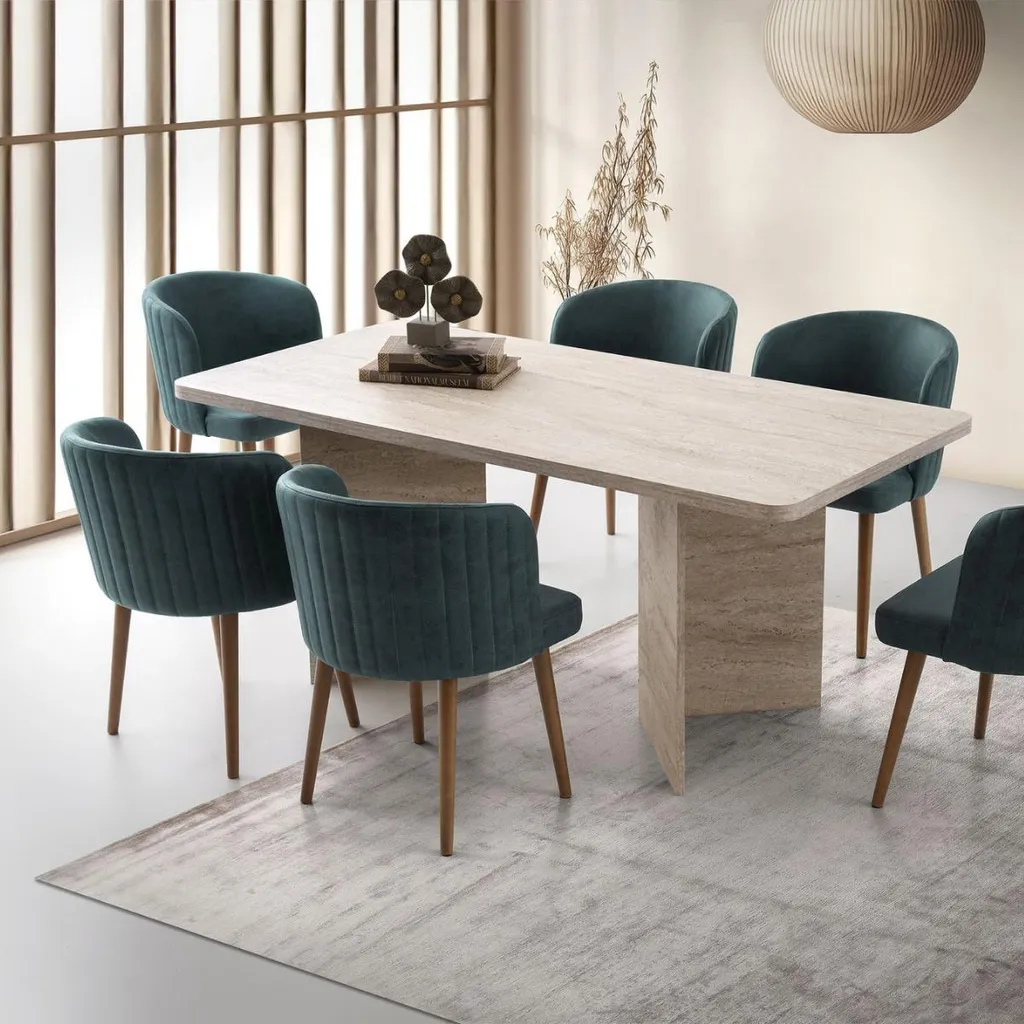 Grande table de repas rectangulaire 180 cm style industriel LOFT chêne