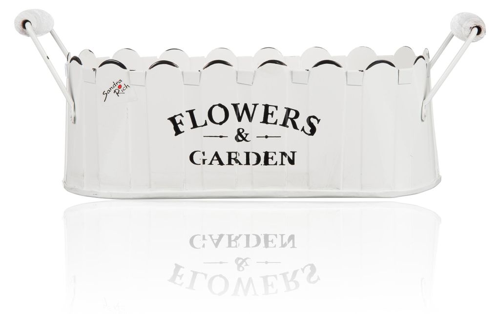 FLOWERS & GARDEN Jardiniere Blumenkasten mit Griffen 26cm Produktbild 