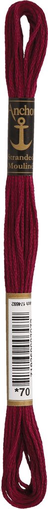 Anchor Sticktwist 4635000-00070 brombeer Stickgarn, 100 % Baumwolle