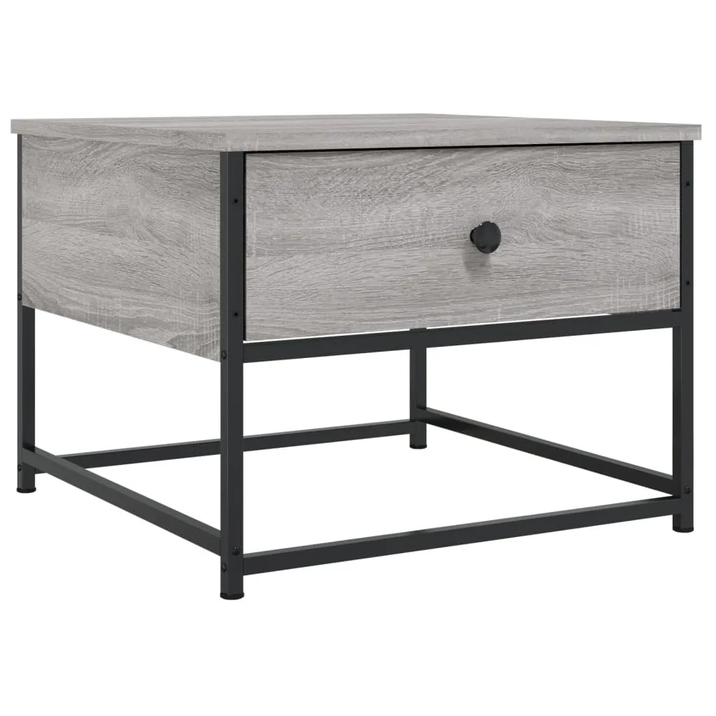 Tavolino Grigio Sonoma 51x51x40 cm - Mobile Salotto Effetto Legno Moderno