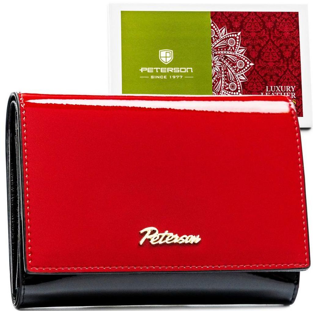Peterson Geldbörse sk. PTN 1N-445-6808 Schwarz-Rot Produktbild 