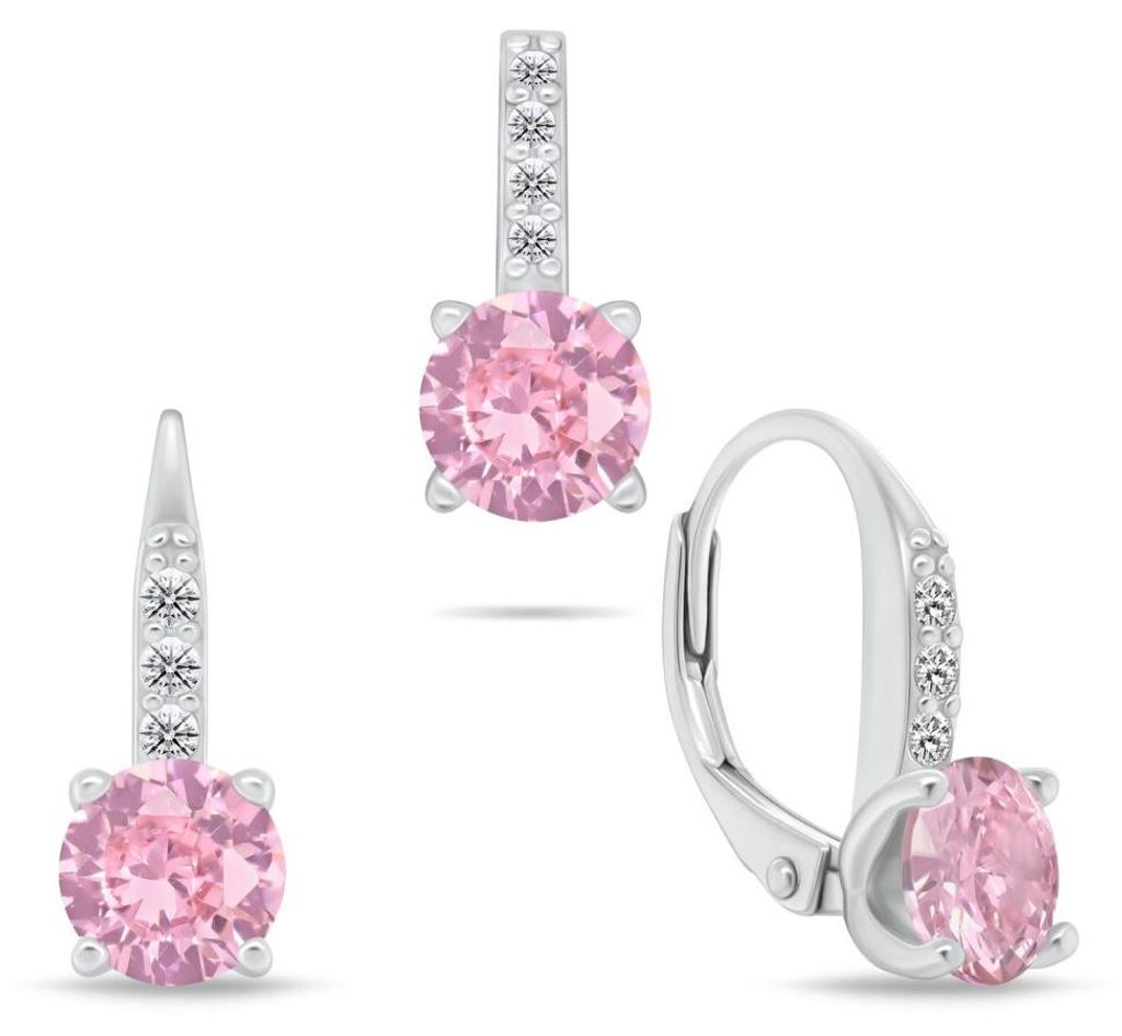 Elegantes Silberset mit Zirkonen SET274WP ( Anhä nger, Ohrringe)