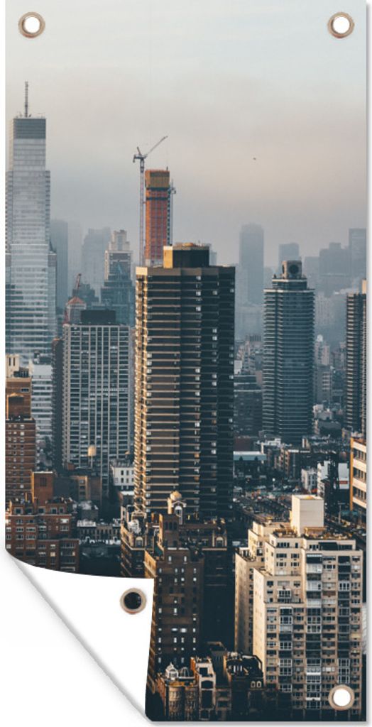 MuchoWow 30x60 cm Outdoor-Poster Gartendeko Sichtschutz Garten Poster für den Garten New York - Skyline - Amerika