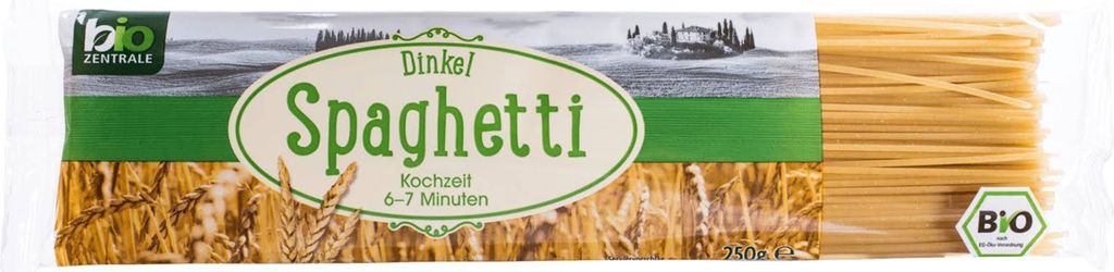 Bio Zentrale Dinkel Spaghetti Teigwaren aus Dinkelmehl Dinkel 250g