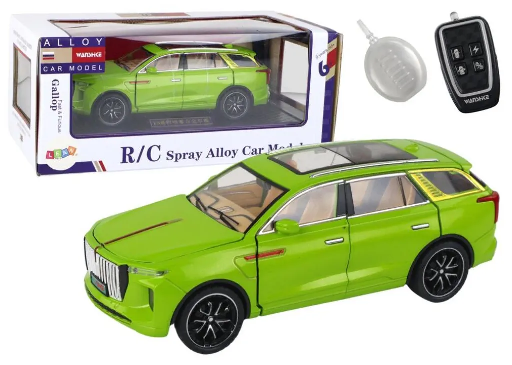 Modèle voiture RC aluminium 1:24 C vert avec radio commande 2.4 GHz