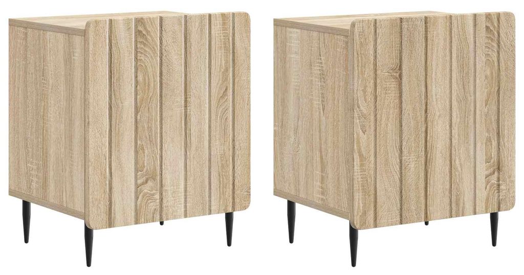Nachttisch 2 pcs Sonoma-Eiche 43 x 34,5 x 52 cm Holzwerkstoff