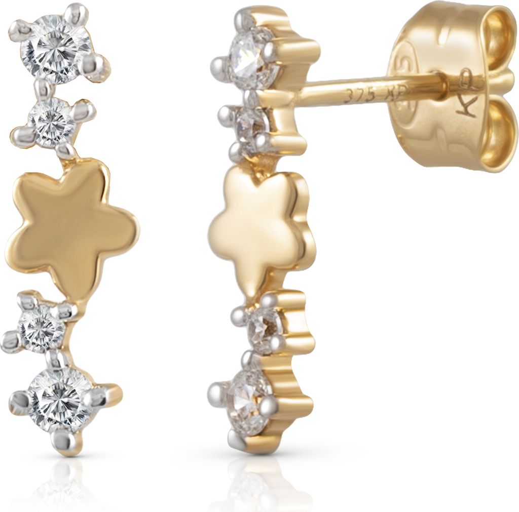 Fascination by Ellen K. Ohrstecker 375/- Gold 1,3cm mehrfarbig Zirkonia weiß 351320032-2