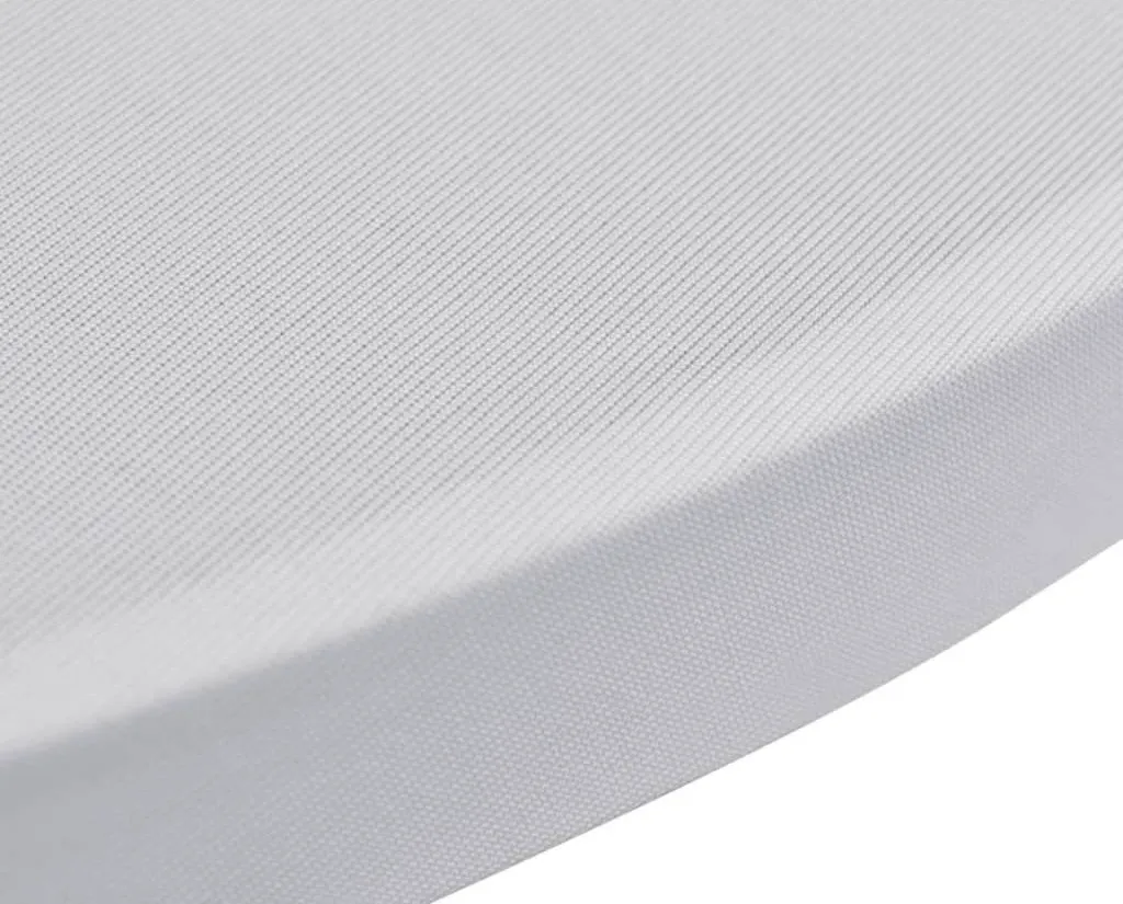 2 Pezzi Copritavolo per Tavolino Alto da Giardino Ø70 cm - Bianco Chic - 5