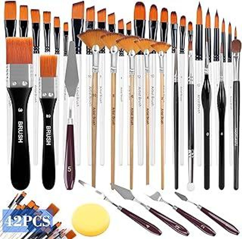 Pinselset Acrylfarben,Premium Nylon Acrylfarben Pinselset,Pinsel Set,Pinselsets Malen,Premium Nylon Acrylfarbsen Pinsel,Malerei ölfarben Brush Set...