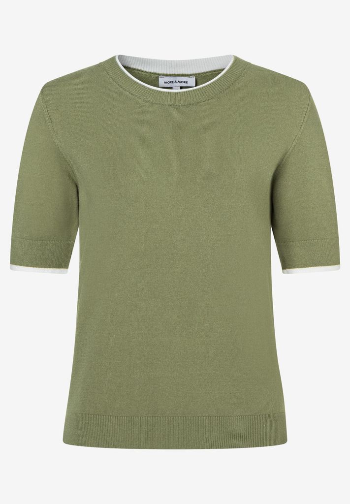 MORE & MORE Roundneck Pullover w 0623 spring gree 40