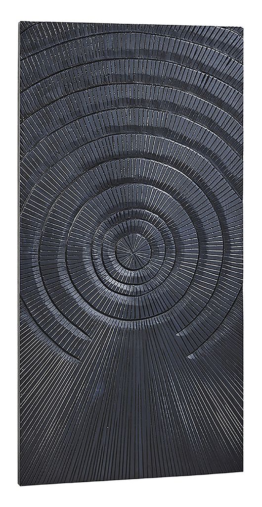 Kobolo Wandbild Wanddeko Holzbild - SURAT - MDF Holz – schwarz - Wohnzimmer Esszimmer Flur Deko Einrichtung Leinwand Foto Abstrakt Kunst Modern
