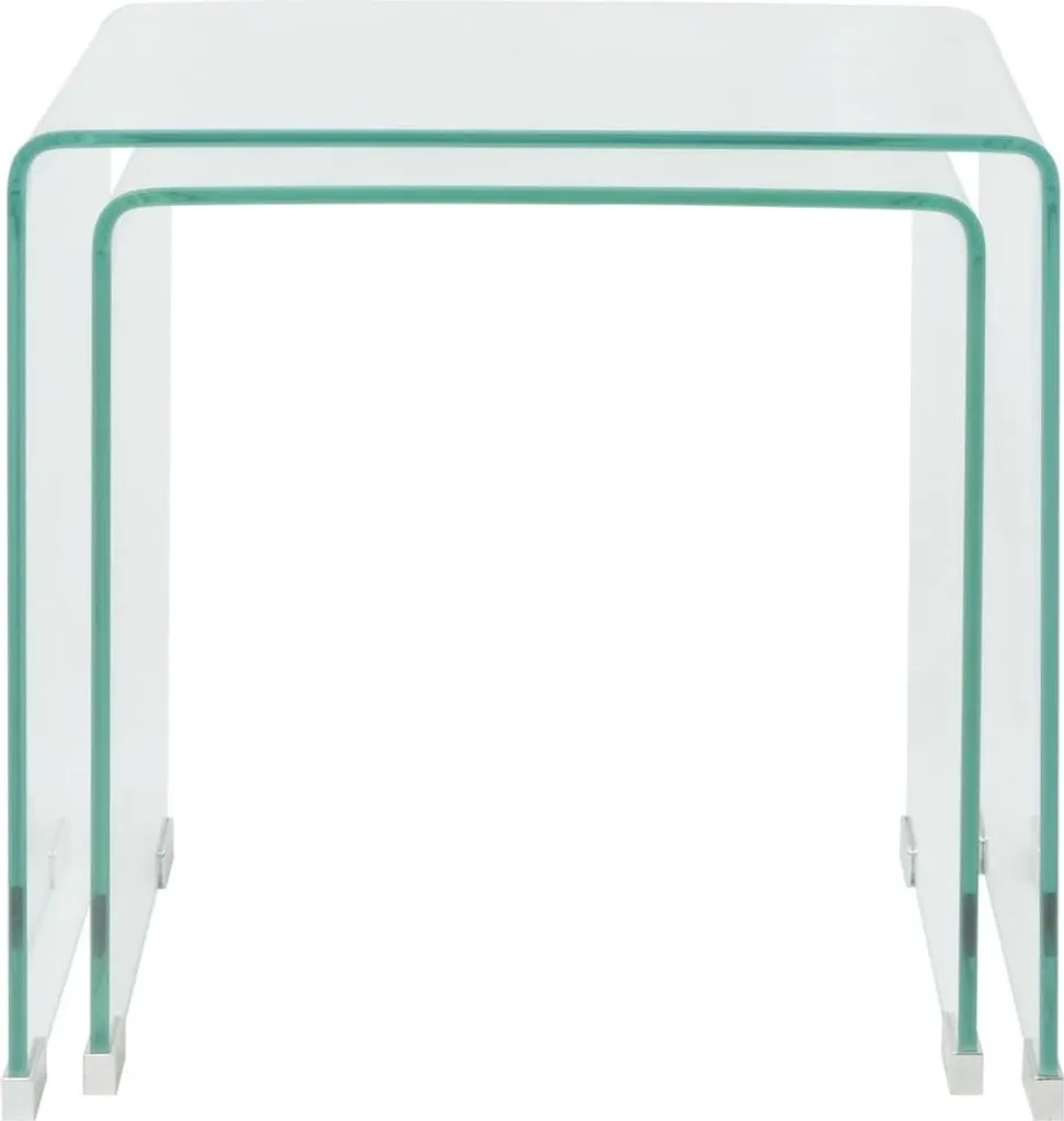 Tables gigognes transparentes en verre trempé : la solution gain de place