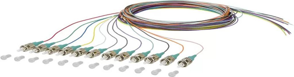 Metz ST-Pigtail SET G50/125 150M1AO0020E türkis OM3 VPE:12 Stk