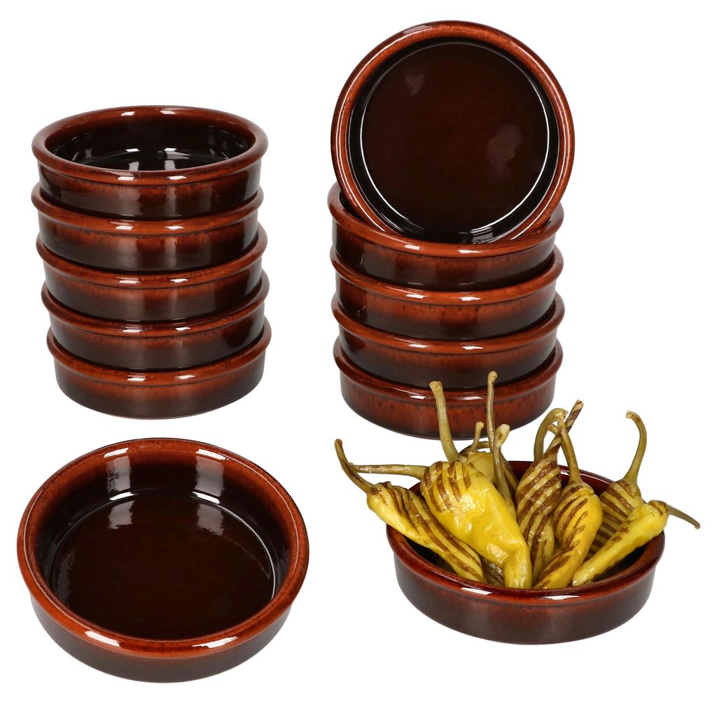 12x Escuro Cazuela Ø12cm 200ml Tonschale dunkelbraun Tapas Produktbild 