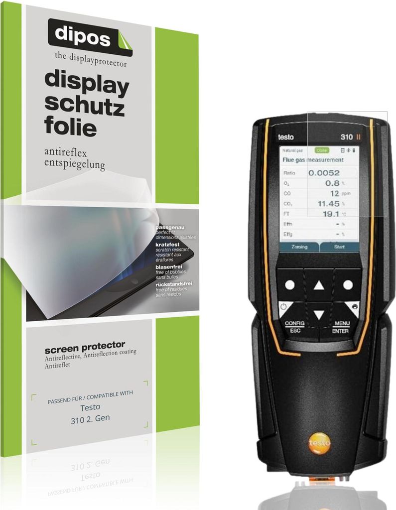 4x Schutzfolie für Testo 310 2. Gen matt Displayschutzfolie Folie Display Schutz dipos