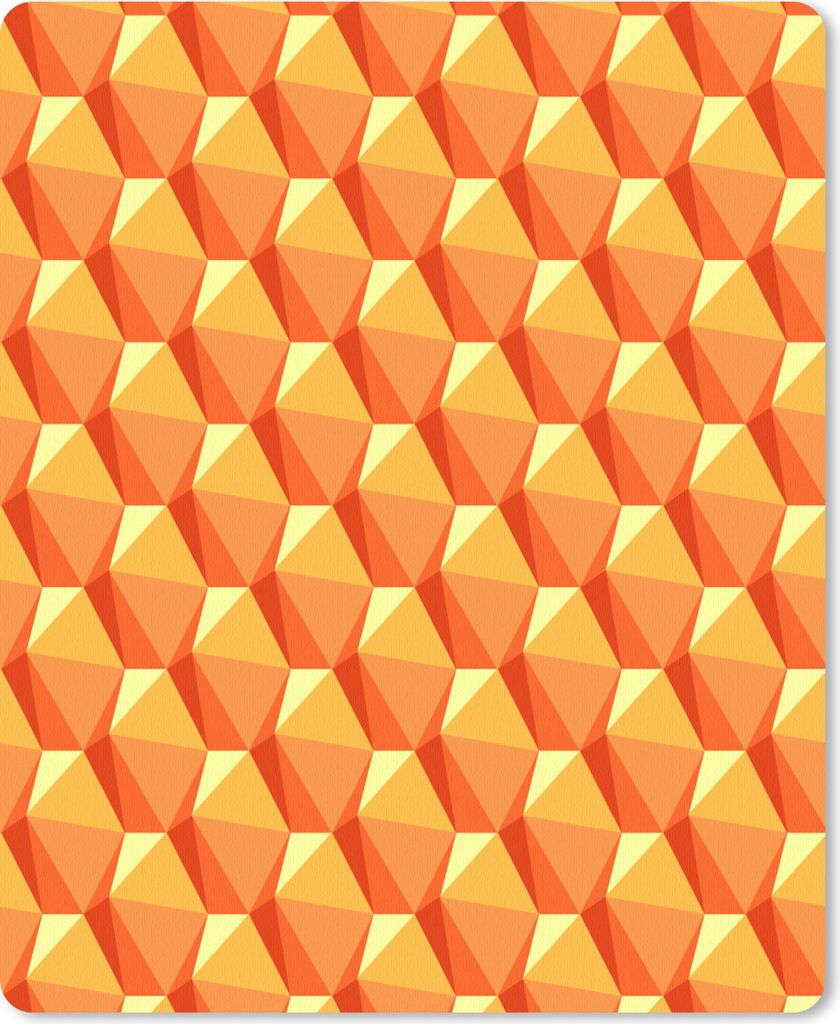 MuchoWow® Mauspad Mousepad Orange - Muster - 3D 30x40 cm - Produktbild 