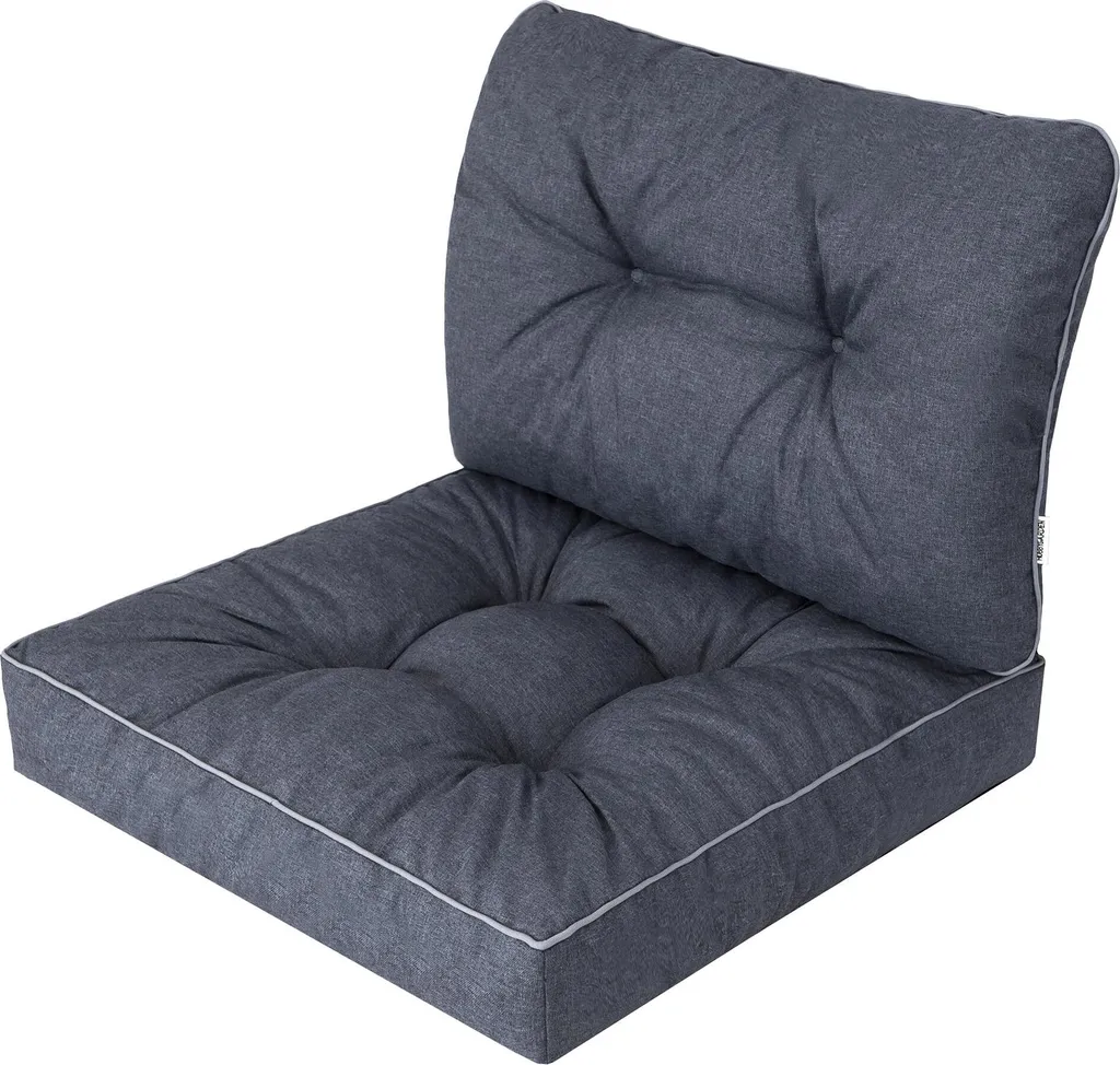 Coussin pour Salon de Jardin en Rotin 70x70 cm Bleu Marine - Confort XL