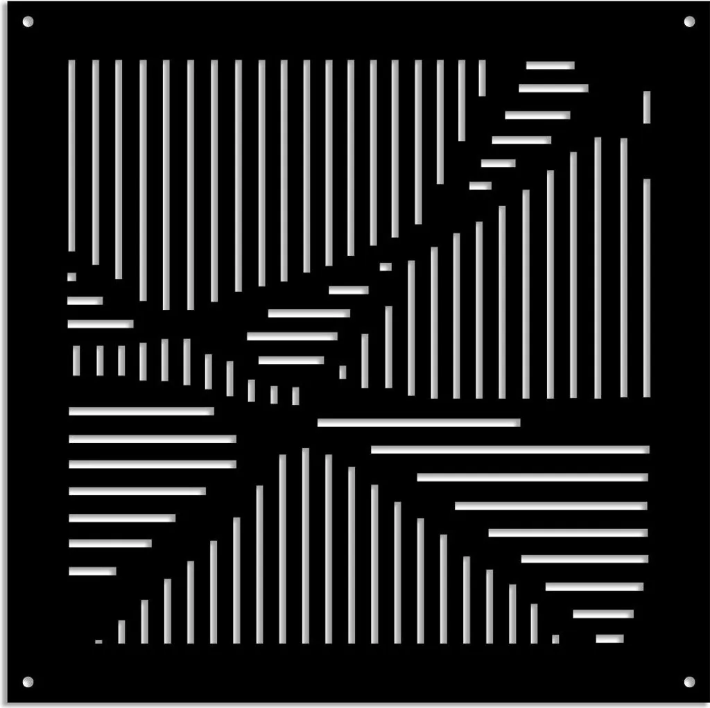 ROUTE - Pannello in PVC traforato - Parasole 73x73 cm nero