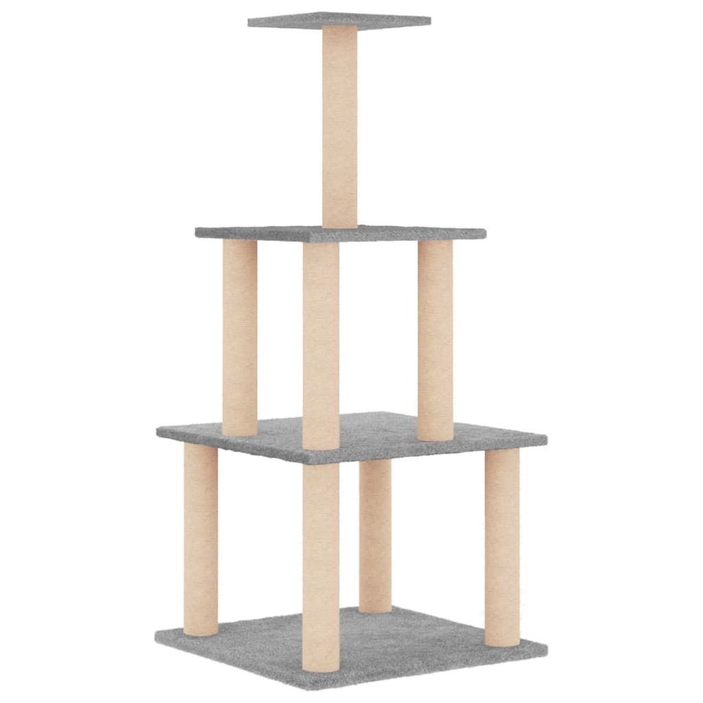 vidaXL Graffiatoio in sisal Grigio chiaro 111 cm Immagine del prodotto 
