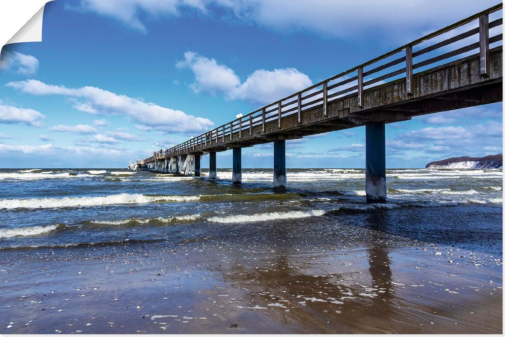ARTland Poster Die Seebrücke in Zingst im Winter Größe: 30x20 cm