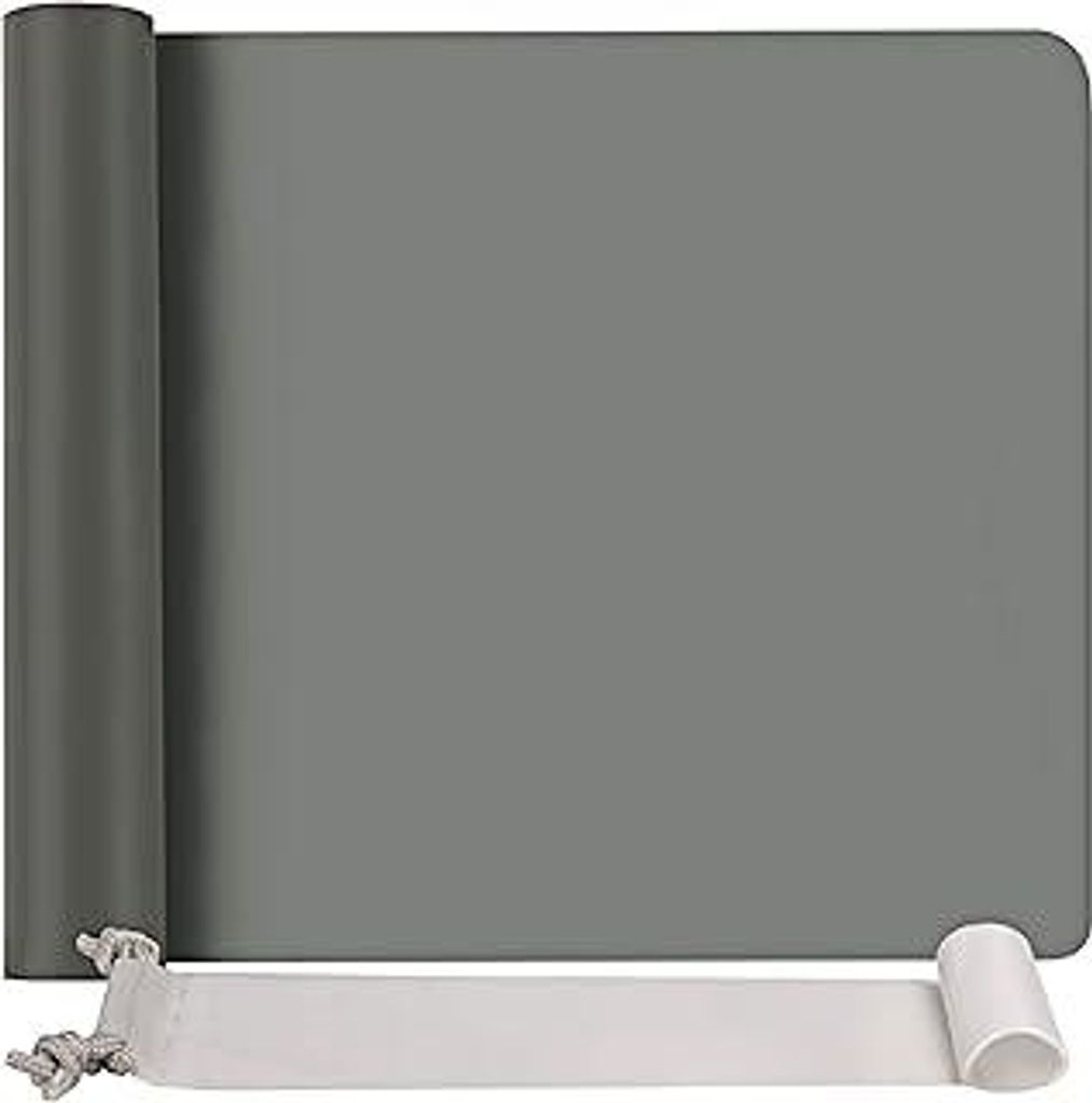 FANDAMEI Silikonmatte 60x40 cm, Silikonfolie Bastelmatte Silikon Unterlage Antihafte rutschfeste Tischmatte Arbeitsmatte Thekenmatte mit Aufbewahru...