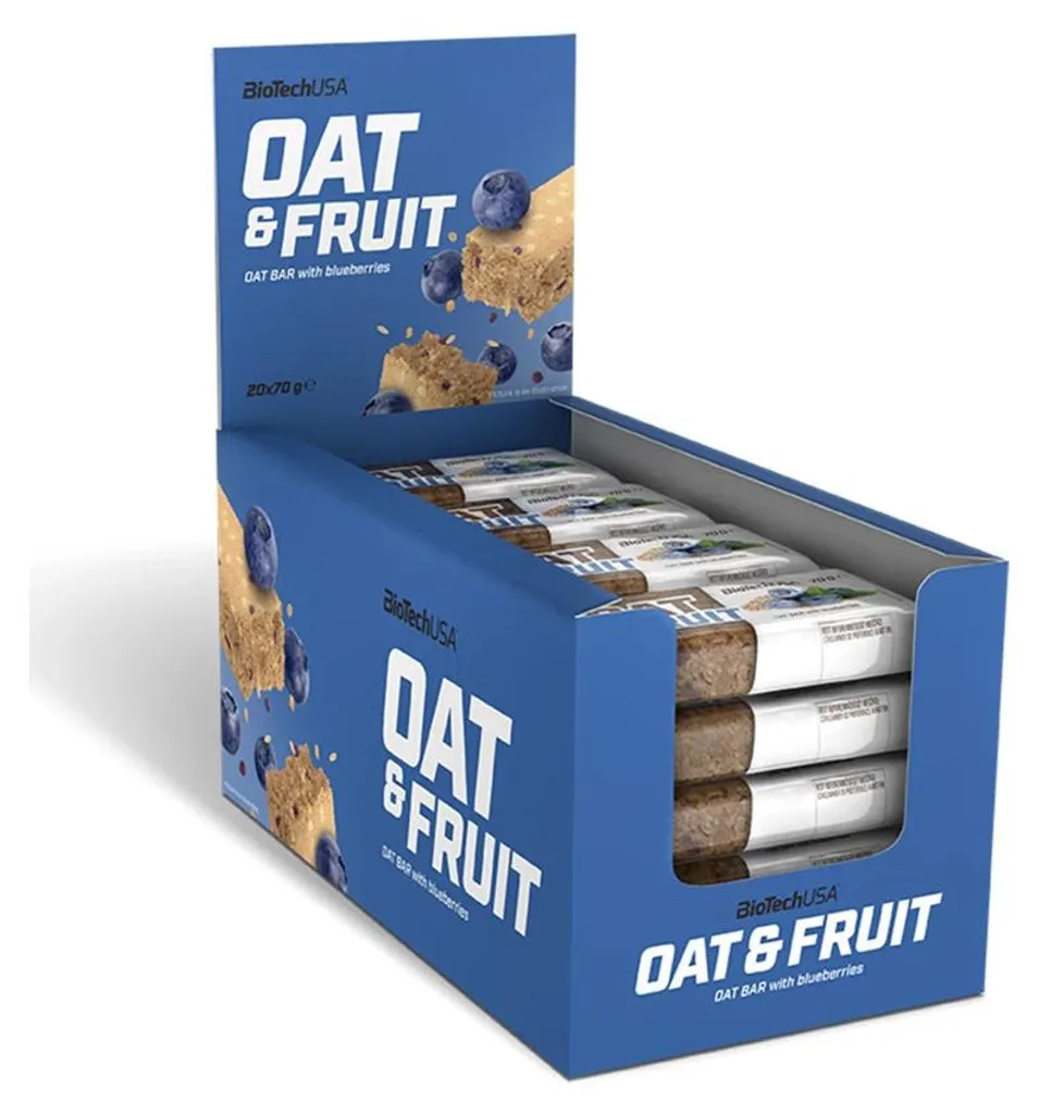 Évitez les Coups de Barre : Biotech USA Oat Bar Myrtille 20 Barres 70g