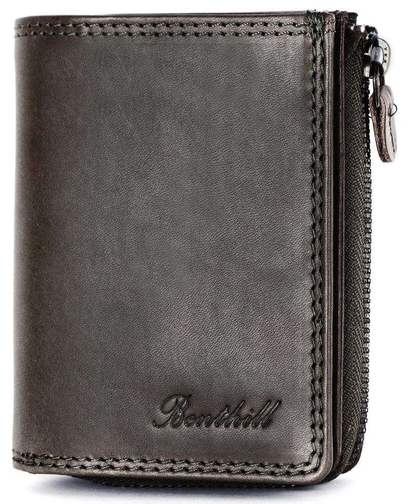 Benthill Kleine Geldbörse Echt Leder - Geldbeutel mit RFID Produktbild 