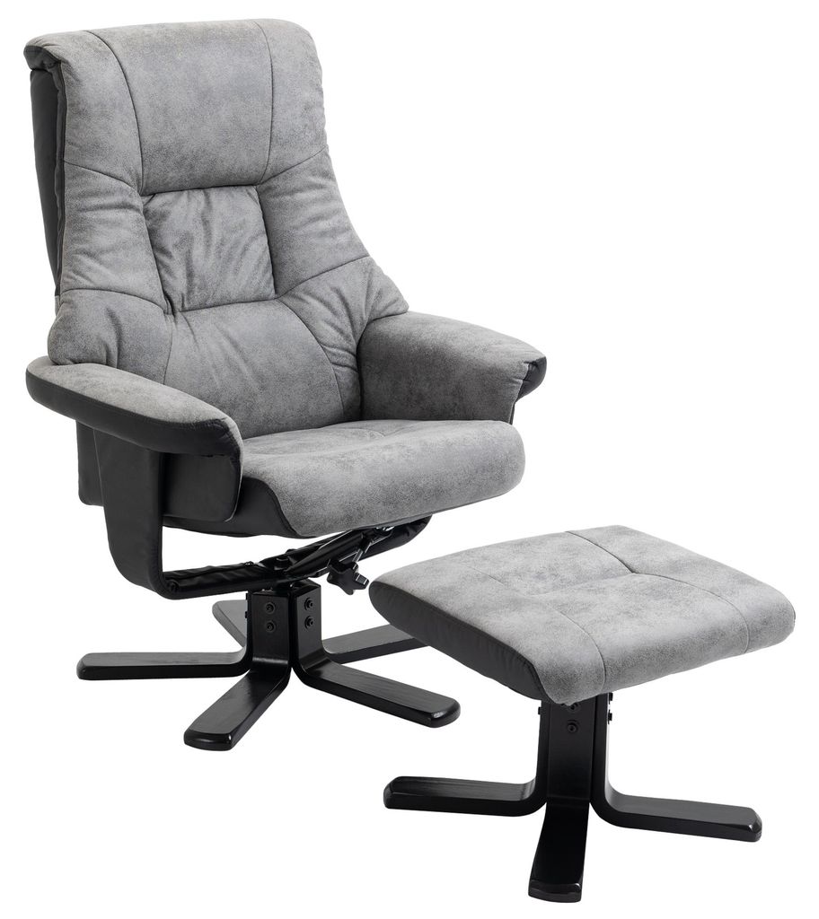 HOMCOM Relaxsessel mit Hocker, Fernsehsessel, Polstersessel Produktbild 