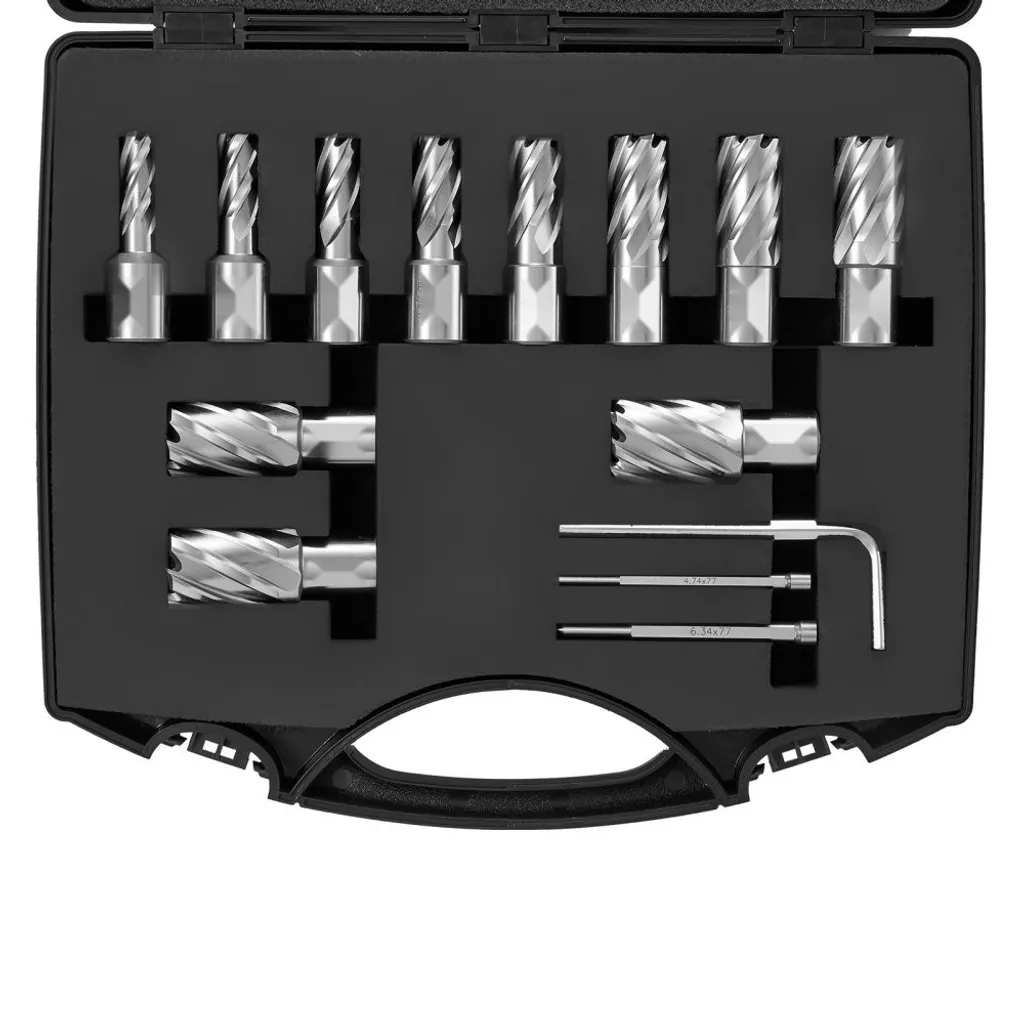 Jeu de forets à couronne métal 13 pcs HSS avec profondeur 25,4 mm