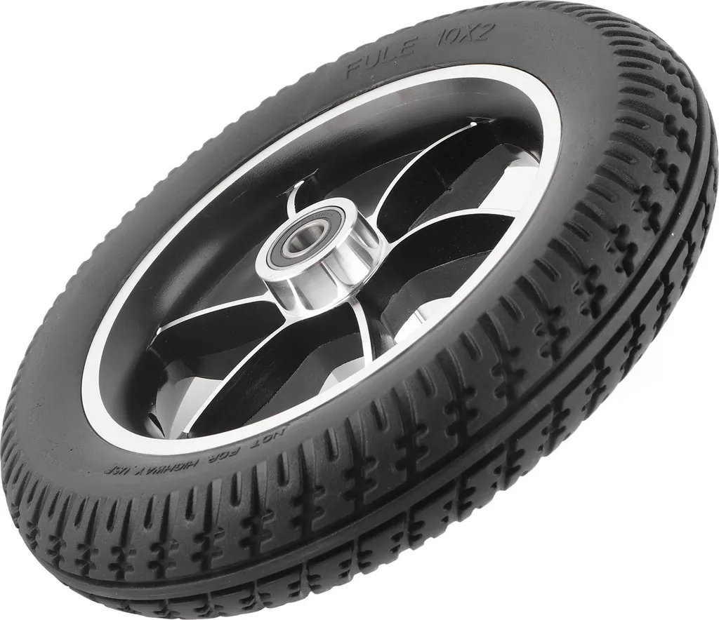Roue de fauteuil roulant électrique 10" increvable avec roulement 6001