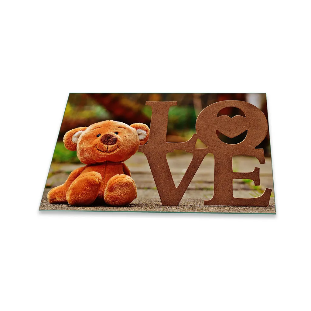 Copertura Vetro 80x52 Love Brown: Paraschizzi e Protezione Induzione