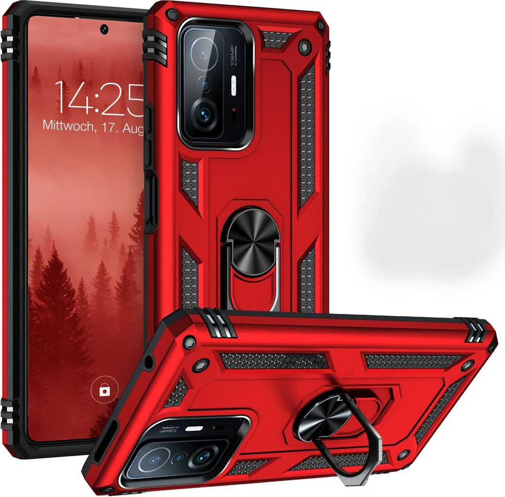 Armor Outdoor Handyhülle für Xiaomi 11T / 11T Pro Handy Panzer Case Cover Schutzhülle Farbe: Rot
