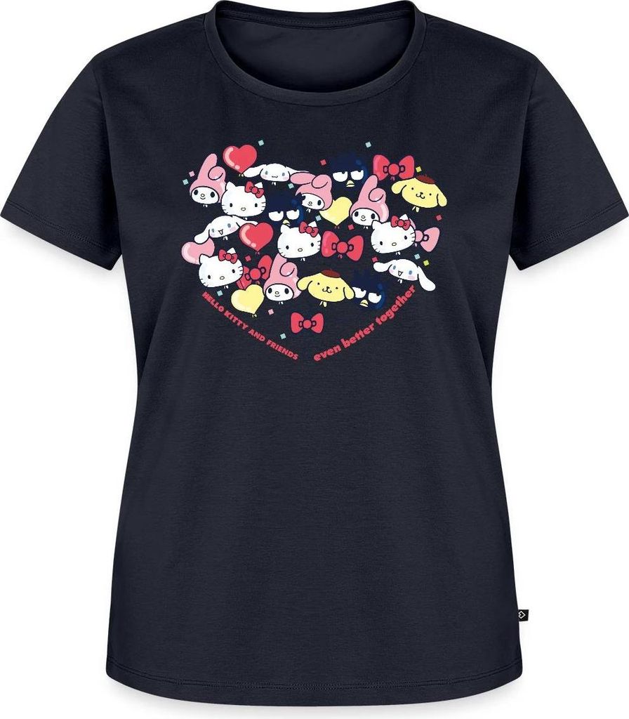 Spreadshirt Hello Kitty And Friends Ballons Frauen Premium T-Shirt, S, Navy