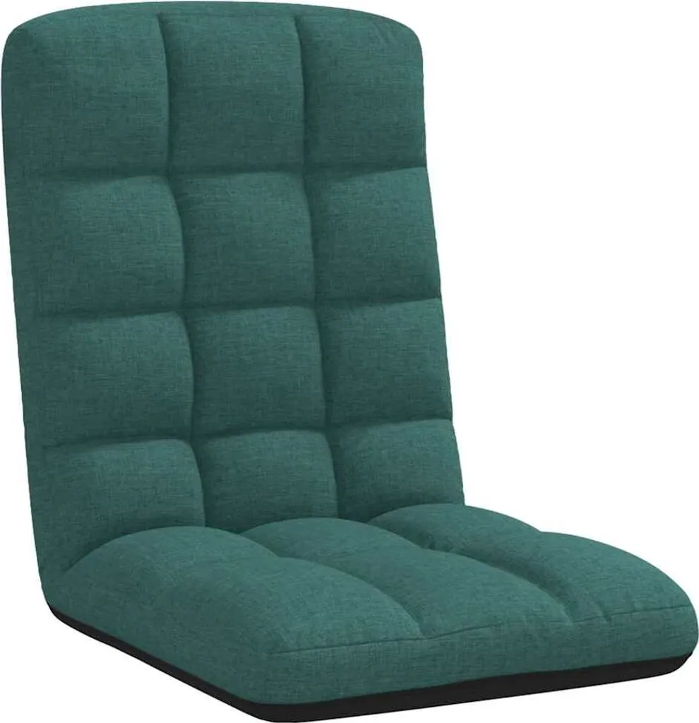 Sedia Pieghevole da Terra 71x51x62 cm Tessuto Verde Scuro | Per Famiglie