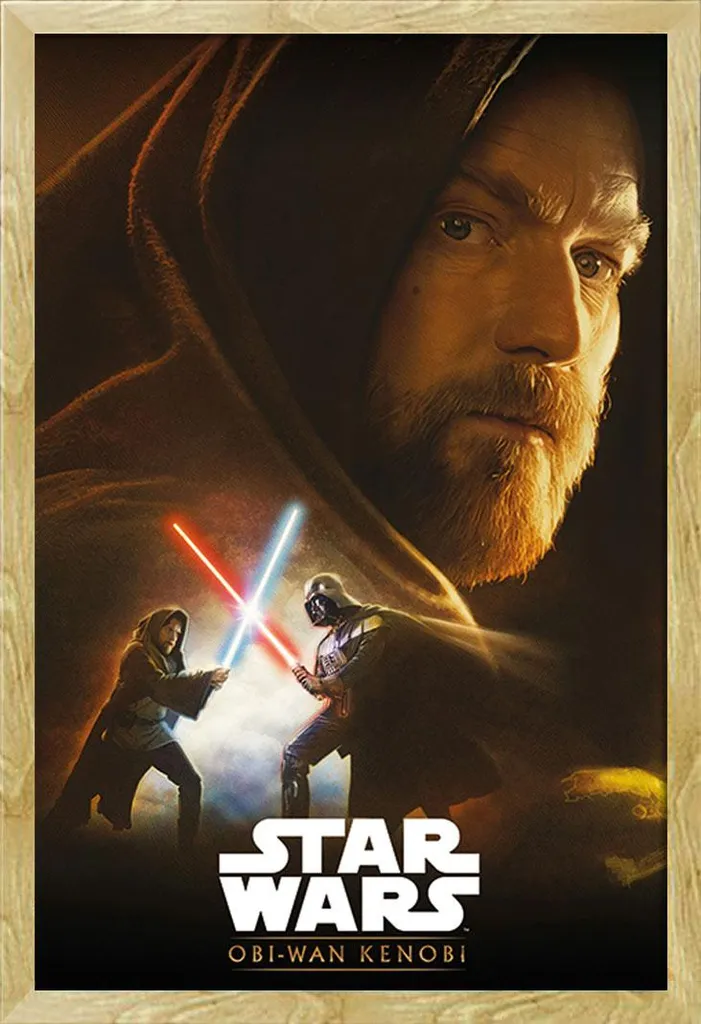 Quadro Obi-Wan Kenobi Star Wars Poster con Cornice Shinsuke Faggio