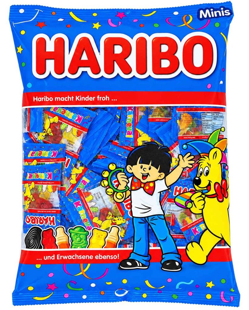 Haribo Carnival Minis zábavné ovocné žvýkačky klauni v Obrázek produktu 