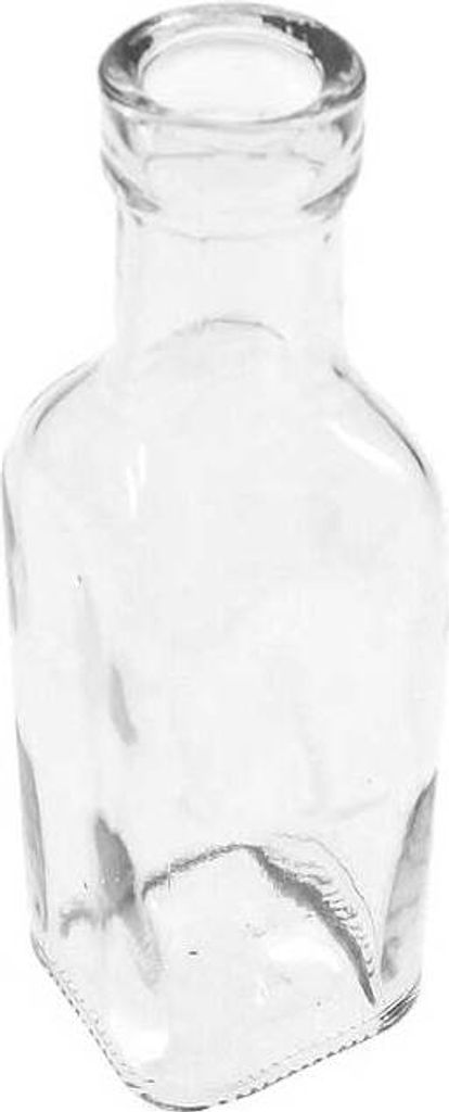 Flasche ca 180ml H15,5cm Ø4,8cm eckig klar Glas Vase Produktbild 