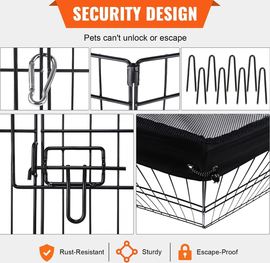 Parc pour chiots pliable idéal pour éducation et jeux extérieurs