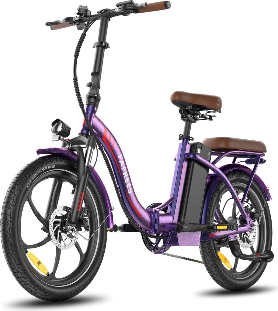 E-Bike FAFREES F20+ Pro - Motor 250W Akku 36V22.5Ah 20 Zoll R?der Mechanische Scheibenbremse - Lila Rosa