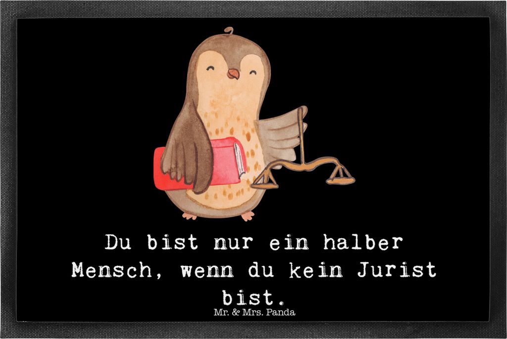 Mr. & Mrs. Panda fußmatte Jurist Herz 40 x 60 cm - Schwarz Produktbild 