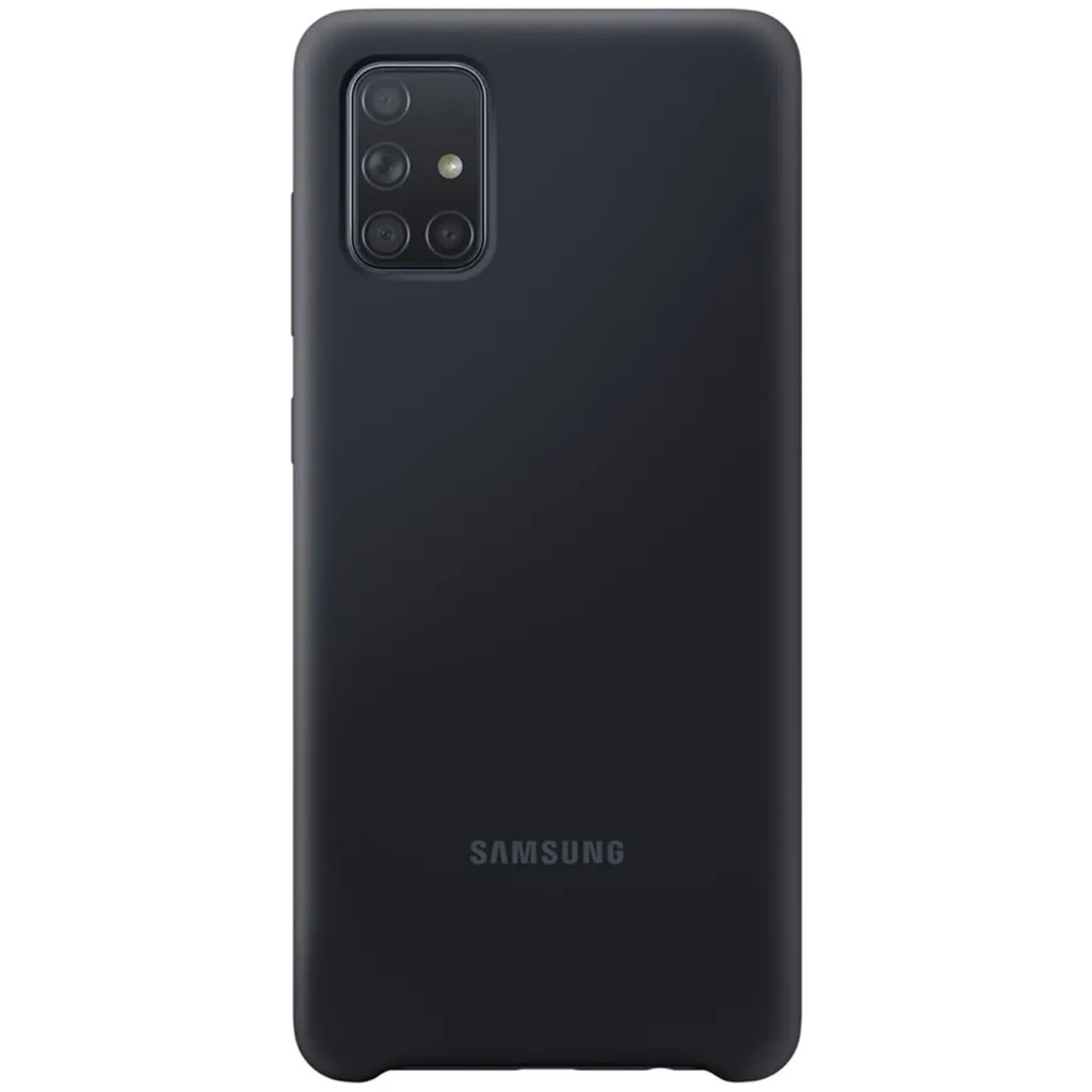 Coque Silicone Galaxy A71 Noir Samsung EF-PA715TB Anti-Choc et Anti-Glisse