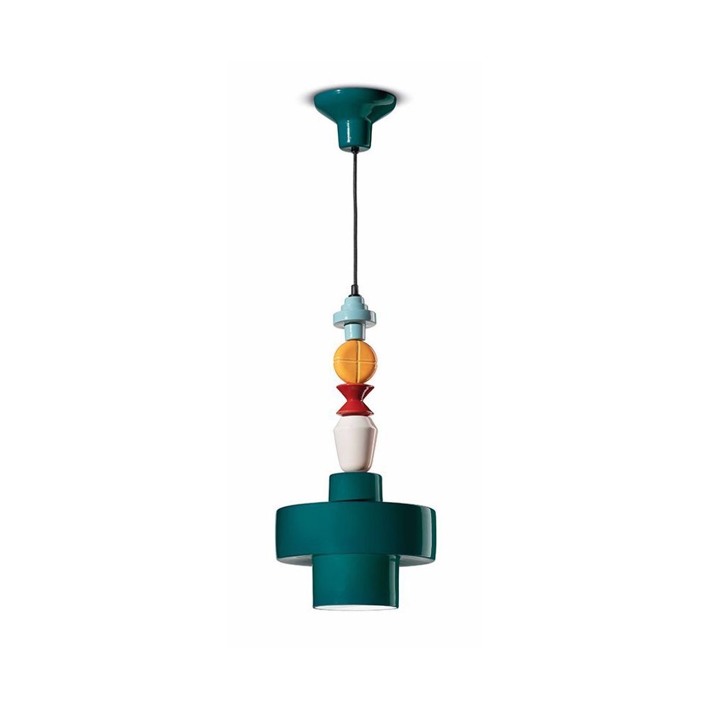 Aufhängung Kleine Runde Vintage Deko Lariat Keramik Grün 1 Produktbild 