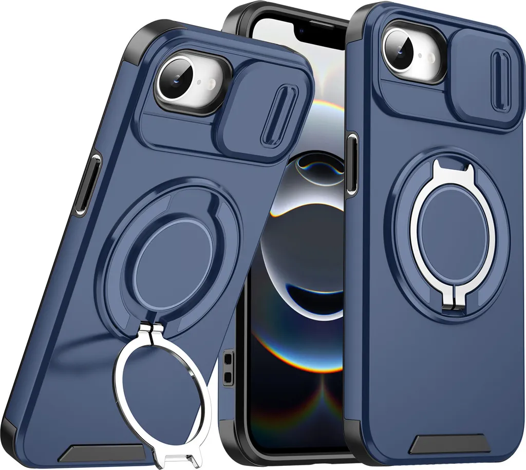 Custodia ibrida per iPhone 16 anello magnetico di copertura