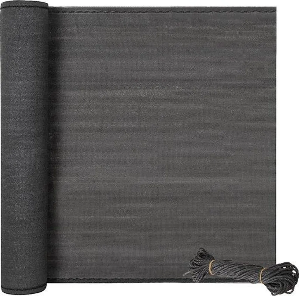 Pare-vent et pare-soleil 2-en-1 gris 1,2 x 6 m résistant à la pluie