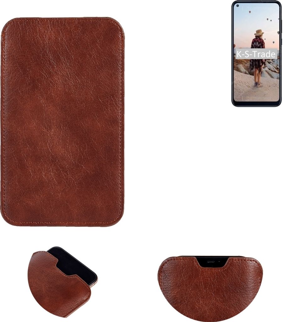 K-S-Trade Schutzhülle Handyhülle kompatibel mit Samsung Galaxy M11 Handytasche Kunstleder Sleeve in braun