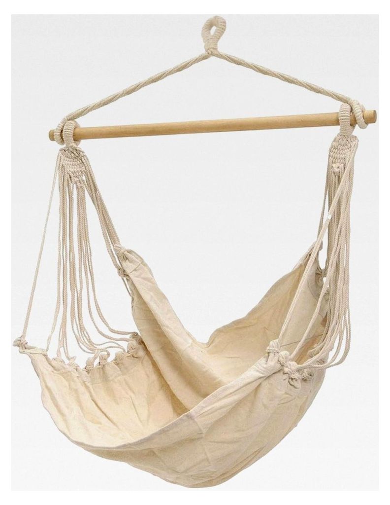 Klassischer Hängesessel Hängesitz Hängeschaukel Beige 100x128cm
