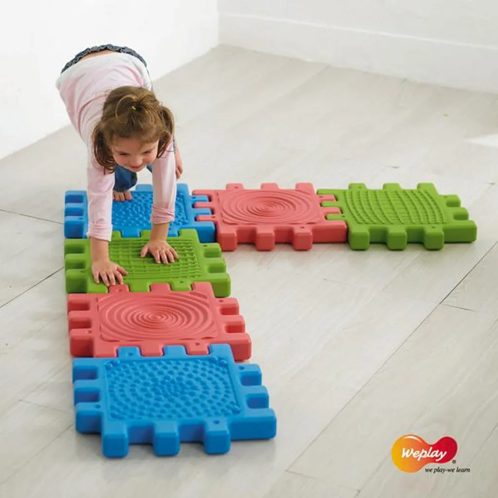 Ensemble de construction tactile We-Block pour éveil en maternelle