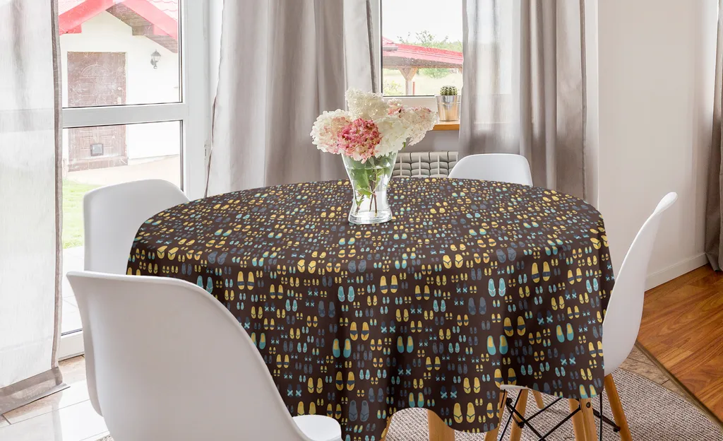 Tovaglia Rotonda 150 cm ABAKUHAUS: Sandalo Spiaggia Design Antimacchia