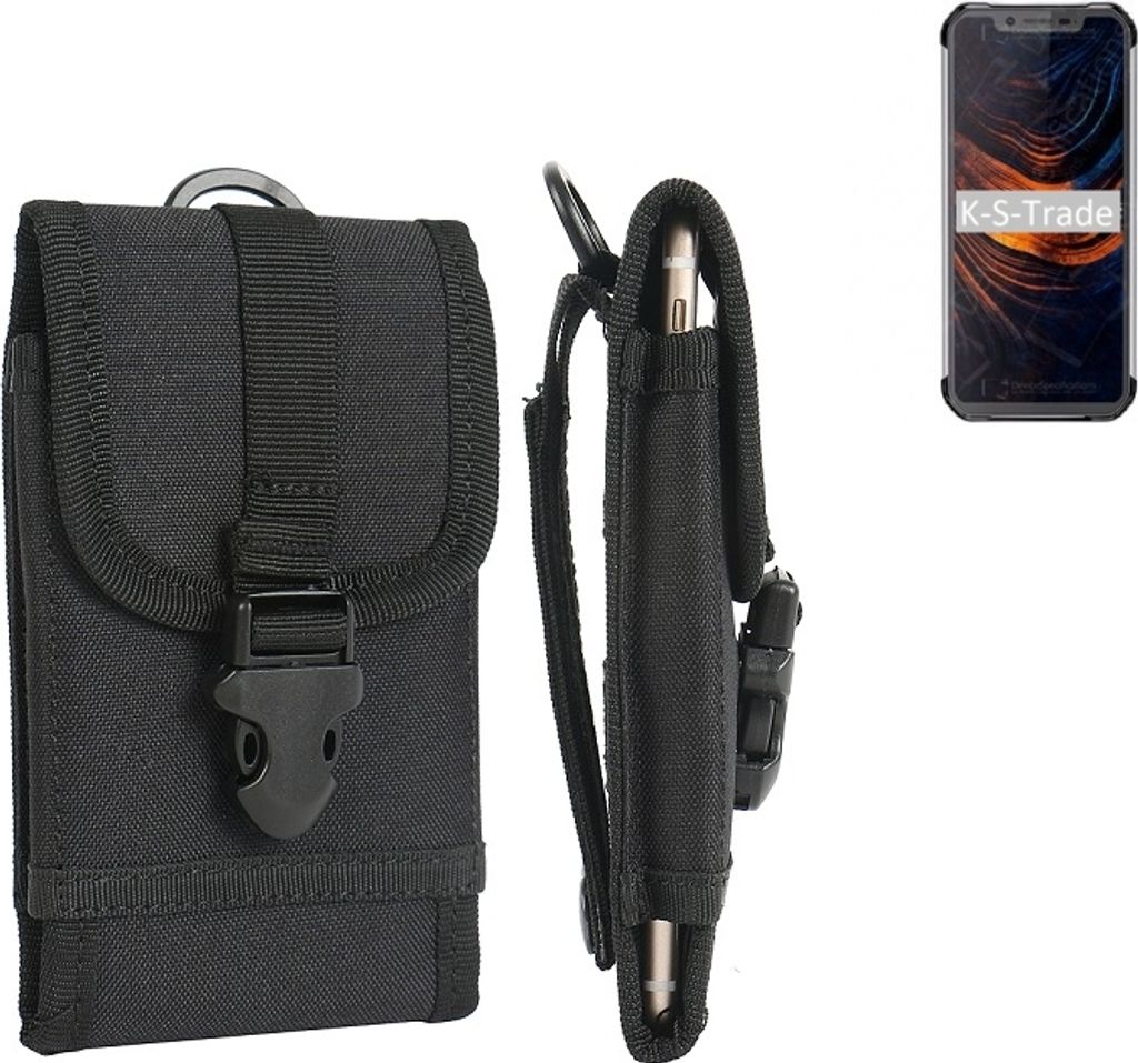 K-S-Trade Handyhülle kompatibel mit Blackview BV9600 Pro Gürteltasche Holster Handytasche Gürtel Tasche Schutzhülle Robuste Handy Schutz Hülle